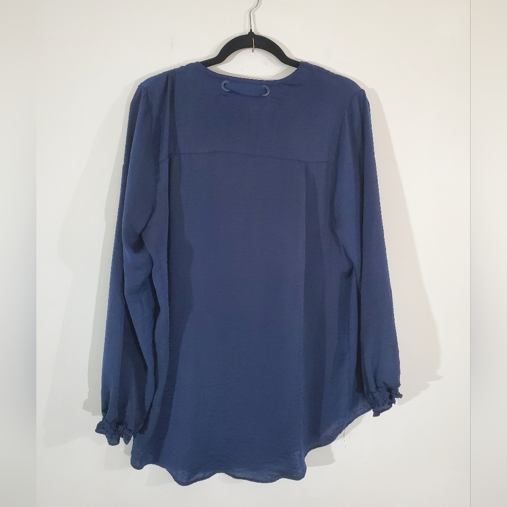 SIMPLY VERA VERA WANG Women's Blue Blouse Size Large - Picture 2 of 3